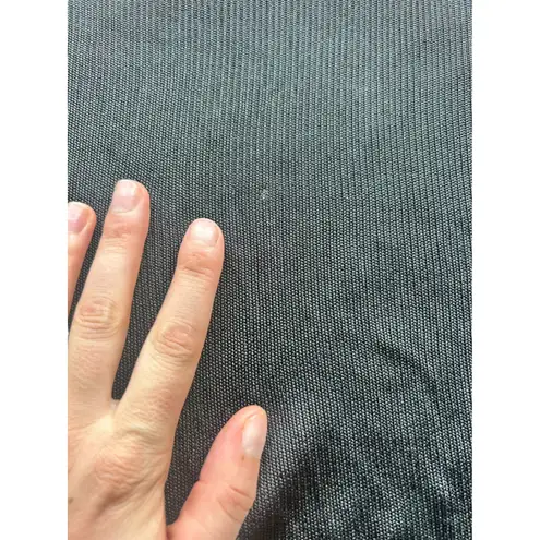 St. John Sport Ribbed Knit Mock Neck Long Sleeve Sweater Top Made in USA Black Size L