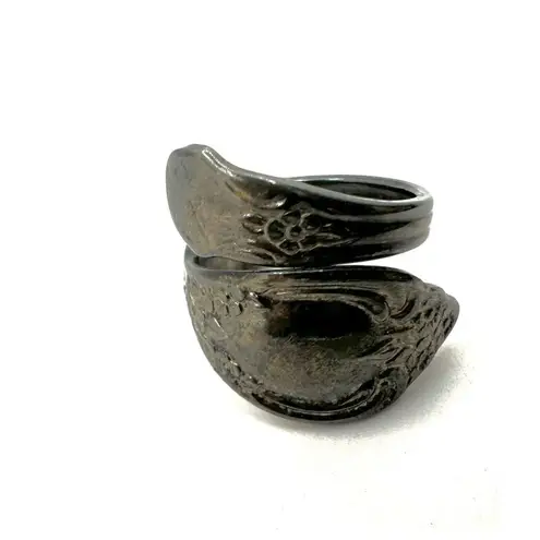 Oneida William Rogers Silver tone adjustable spoon ring