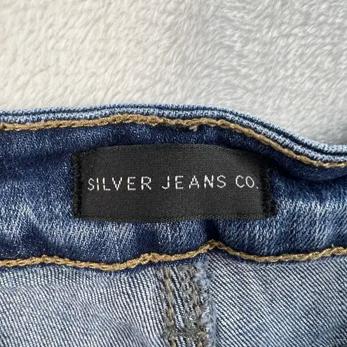 Silver Jeans Co. Sz 34 Bermuda Shorts Sure Thing High Rise 6.5 In Cuffed Stretch