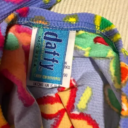 Red and Purple One Piece Swimsuit with Cover up Skirt Size M