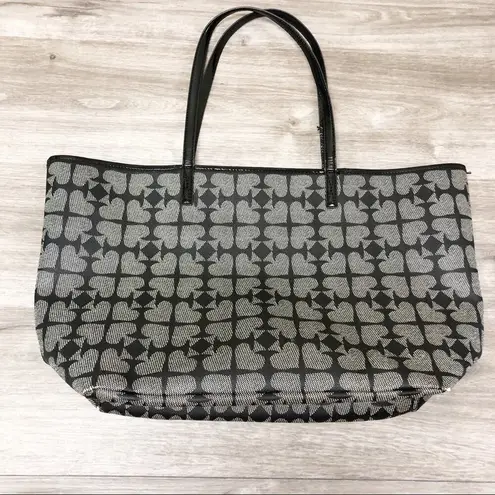 Kate Spade  Oversized Printed Tote Black & Gray