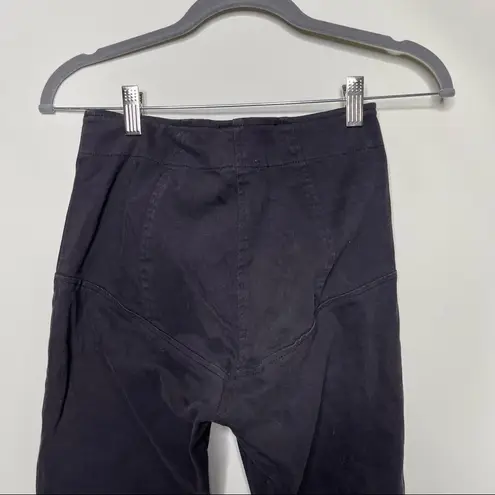 Prairie Underground Black Denim Girdle high rise exposed zipper size S