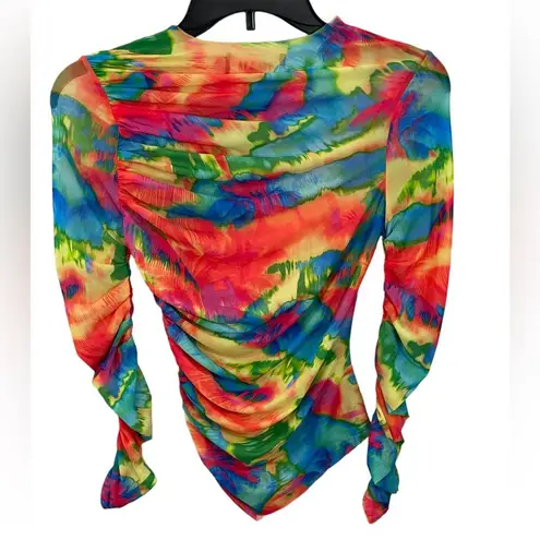 NWT SER.O.YA Janey Multicolor Top Size XS Abstract Palm SER. O. YA Pink