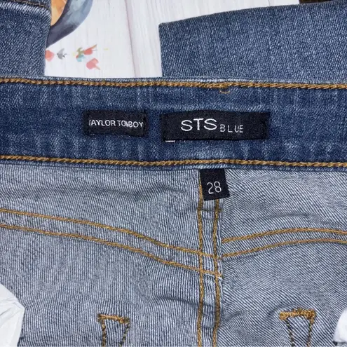 sts blue Taylor Tomboy Jeans Women's 28 Blue 5-Pocket Distressed pearls Straight