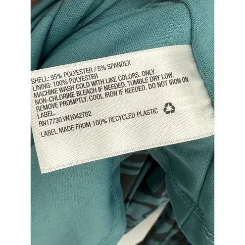 Ava & Viv Dress Women 1X Blue Grey Marbled Print Long Sleeve V-Neck Ruched Maxi