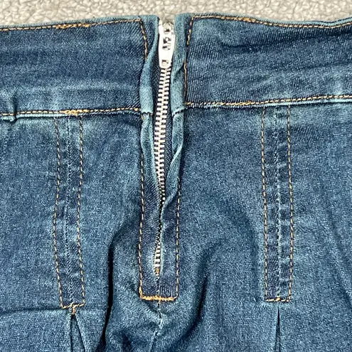 Dazy Pleated Jean Micro Mini Skirt/Skort Small/XS* Faded Dark Wash Denim Y2K 80s Blue Size undefined