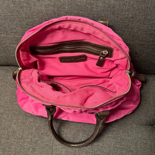 Liebeskind Berlin Pink and Brown Nylon Crossbody Bag