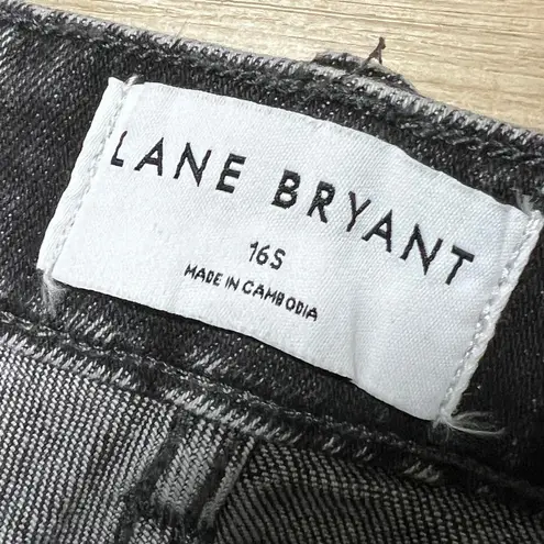 Lane Bryant  Mid Rise Boyfriend Fit Grey Wash Denim Jeans Plus Size 16 Short