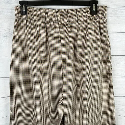 Cider Womens size 0XL XL Wide Leg Checkered Plaid Houndstooth Pants Academia