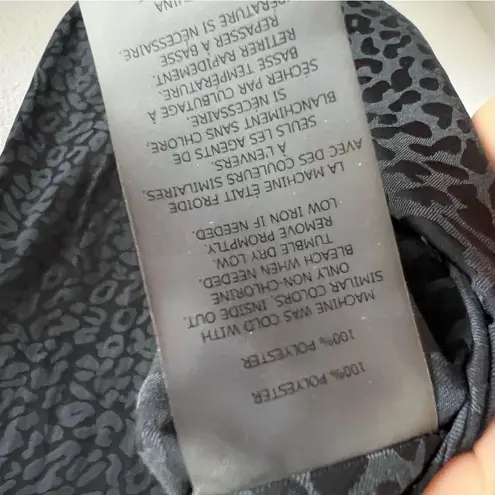 David Lerner New York Black Gray Leopard Tank Slip Tank Medium