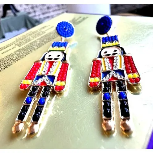 Nutcracker Earrings Toy Soldier New Christmas Ballet Jewelry French Guar… Blue