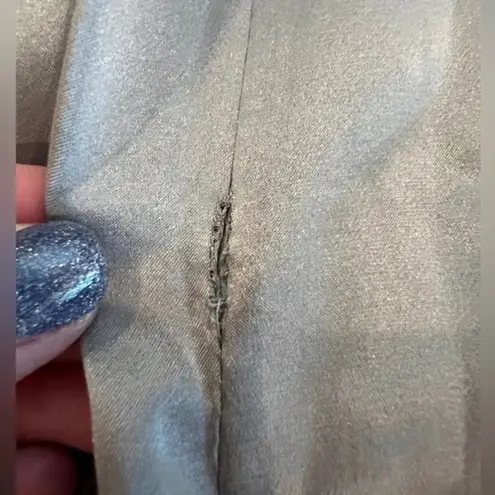 Mara Hoffman M Women's Silver Halter Silk Date Night Dress *TINY FLAW*