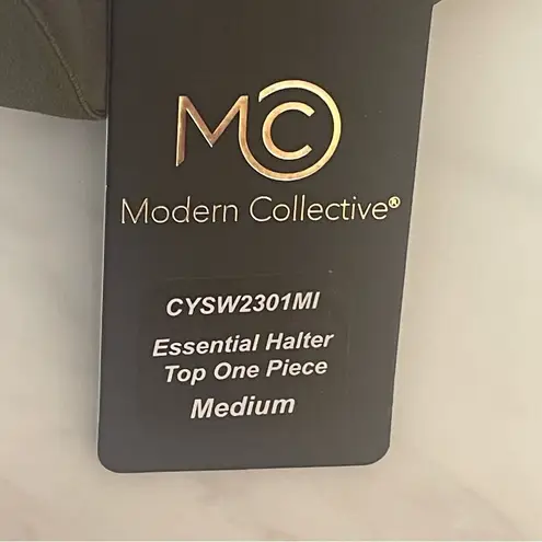 Modern Collective Olive Halter One‑Piece Swimsuit Size M NWT Green Size M