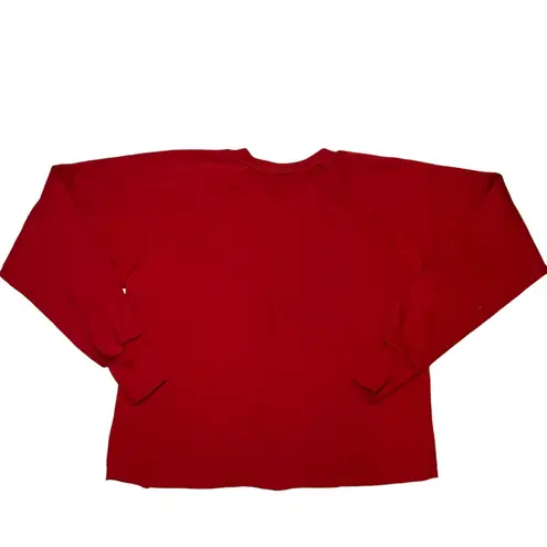 VTG 80s Healthknit Maryland Terrapins Sweater Womens L USA Collegiate Cropped Red Size L