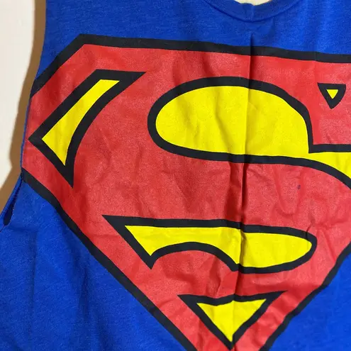 DC Comics Superman Cut-Off Tank Large VGUC