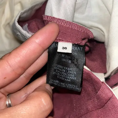 Isabel Marant Etoile Oah City Trouser Tapered High Rise Linen Trouser Pant 36