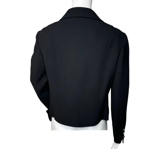 Uli Richter Specia Blazer Womens Large 42 Jacket Preppy Office Business Party Black