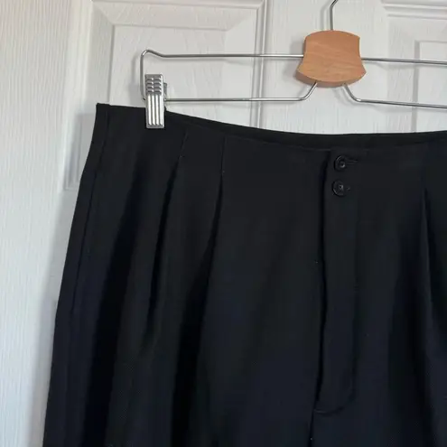 NYDJ Frisco Wide Leg Crop Pants in Black Pleated Size 12