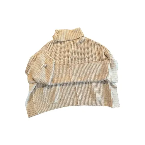 Fashion Union Boutique Women’s S/M Chunky Knit Sleeveless Turtleneck Poncho