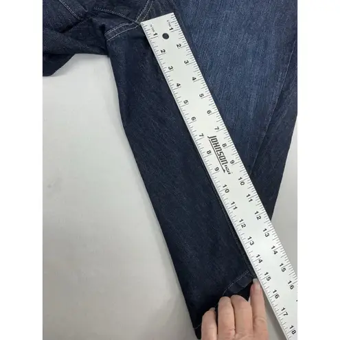 Womans Style And Co Woman Curvy Fit Bermuda Shorts 16W Blue Rhinestones