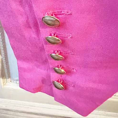 🩷House of Harlow 1960 Cropped Double Breasted Blazer / Hot Pink, Size Small Pink