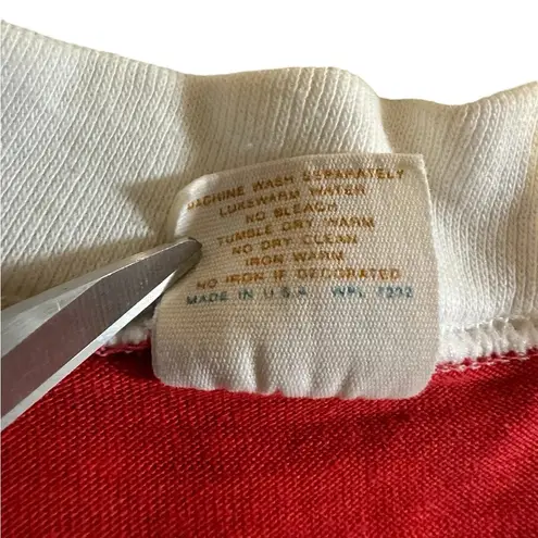 VTG Proud To Be A Christian Glitter Vinyl USA Ringer T Shirt Sz S Red