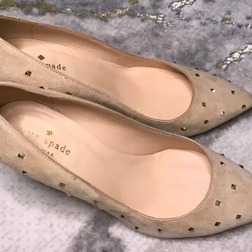 Kate Spade Jacinda Nude Suede Pumps
