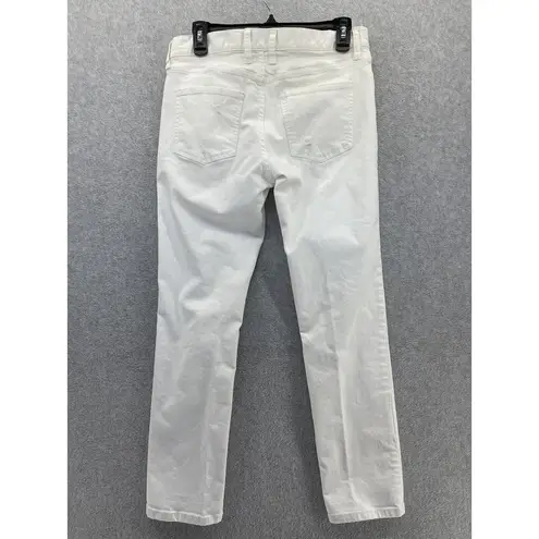 Banana Republic  Women's Boyfriend White Denim Jeans Size 6 Distressed Cotton