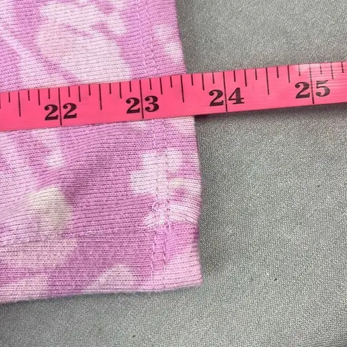 Natori Pink Floral Elastic Drawstring Cropped Pajama Lounge Pants Large Casual Pink