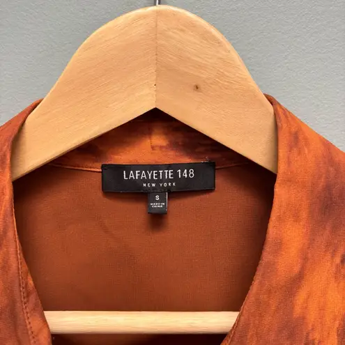 LAFAYETTE 148 NEW YORK Zora Sunset Sky Silk Blouse S