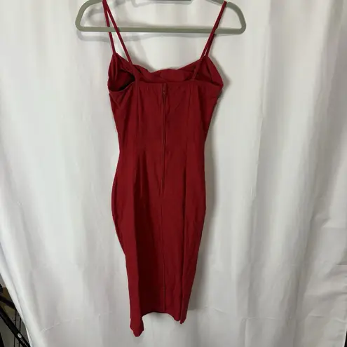 Stop Staring Retro Wiggle Dress Large Red Thin Strap Pinup Rockabilly 50s 60s