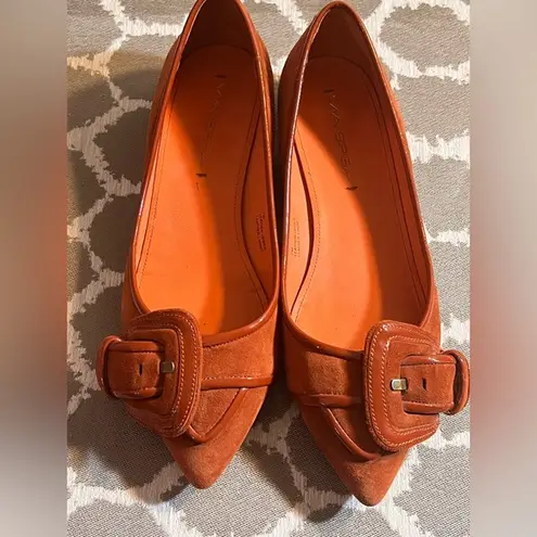 Via Spiga Flats with Decorative Buckle cinnamon suede excellent coquette girl Orange Size 7