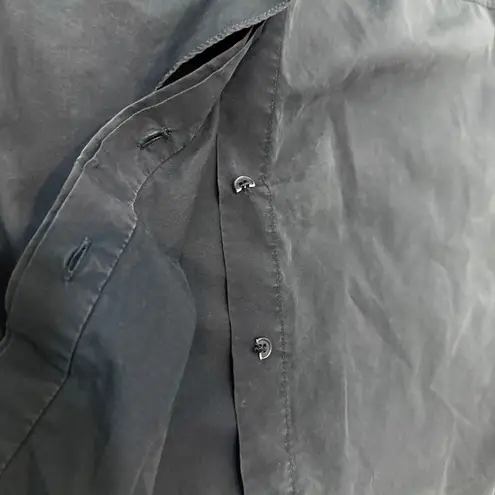 Akris Punto 6 cotton ruffle sleeveless button front blouse top TS 2959