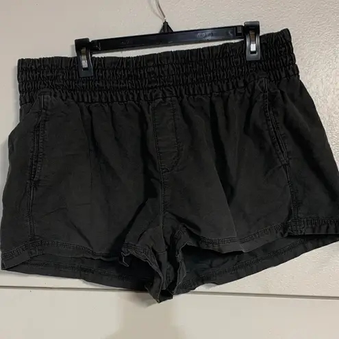 Aerie  COTTON SMOCKED ELASTIC WAIST GRAY SHORTS XL