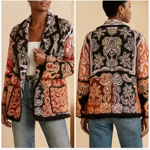 Farm Rio Sweet Mermaids Knit Jacket in Multicolor