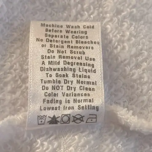 Fresh Produce Women's White Palm Tree Print 3⁄4 Sleeves Sweatshirt Pullover L