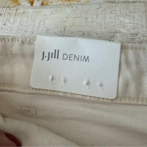 J.Jill  Modern‎ Slim Bootcut Jeans NWT size 16 Petite in Cream Natural Denim