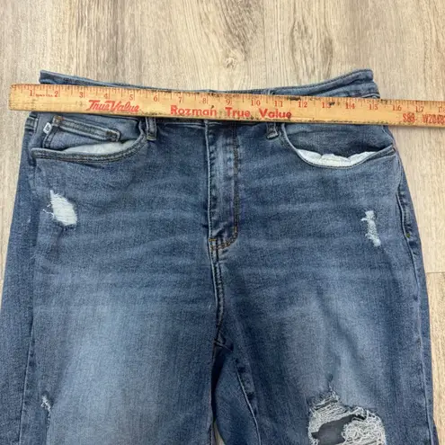 Judy Blue Los Angeles Distressed Slim Fit Jeans Medium Wash Size 13/31