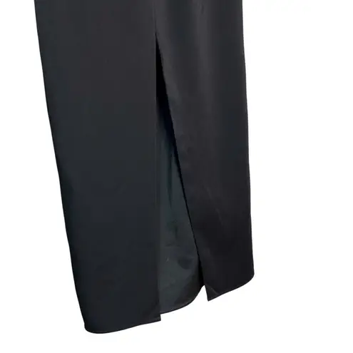 Mac Duggal NWOT Women’s Crepe Fitted Dress Short Ruffle Sleeves Black Size 6