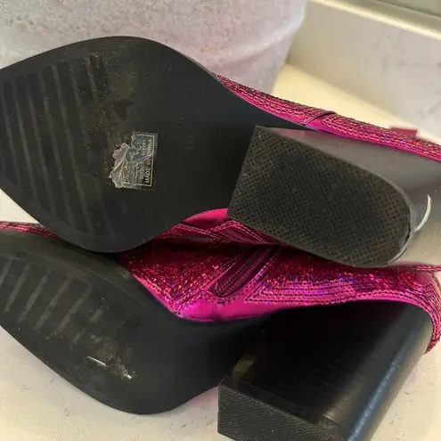 AZALEA WANG Merril Western Boot in Fuchsia Size US 10 Pink