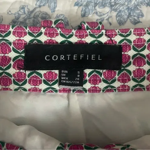 Cortefiel Tendam Pink Tulip Patterned Pocket Mini Pencil Skirt Size 4/US S/EU