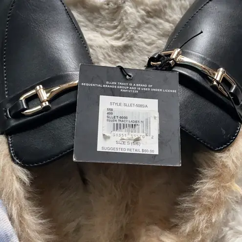 Ellen Tracy faux fur lined slides size 5/6