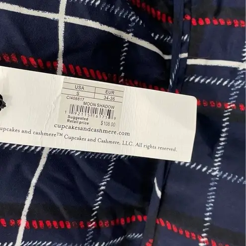 NWT Cupcakes & Cashmere Ivan Lace Wrap Dress Size SMALL Red White Blue Black