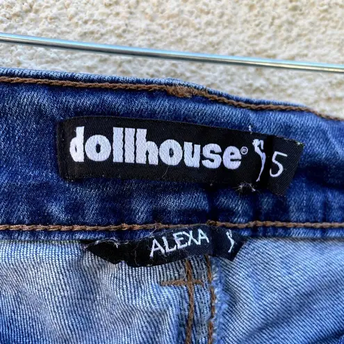 Dollhouse Floral Embroidered Distressed Alexa Skinny Jeans 5