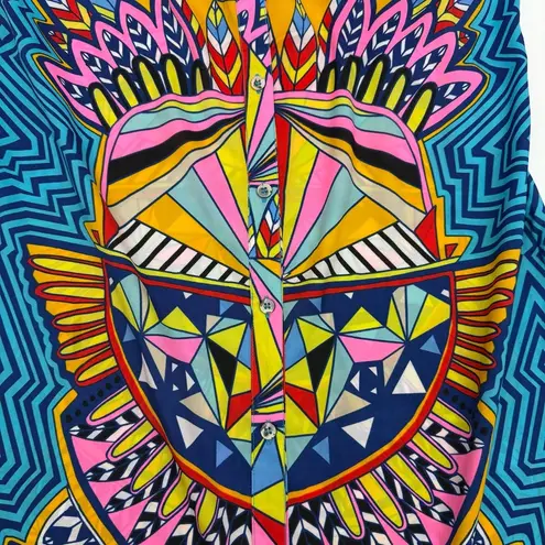 Mara Hoffman Mufasa Navy Print Easy Midi Sundress Sun Dress Swim Cover Beach