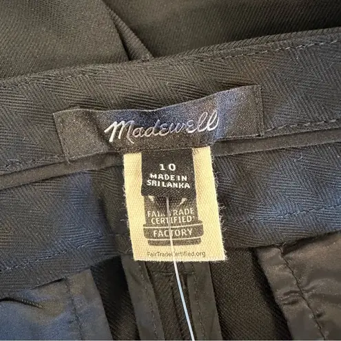 Madewell  Pants Kick Out Crop Wool-Blend Twill Black Work Business Casual Size 10 - Image 7