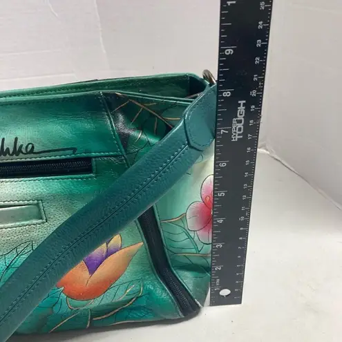 Anuschka Women’s Hobo Tote Bag 13X4X8 Multicolored Genuine Leather Hand Painted