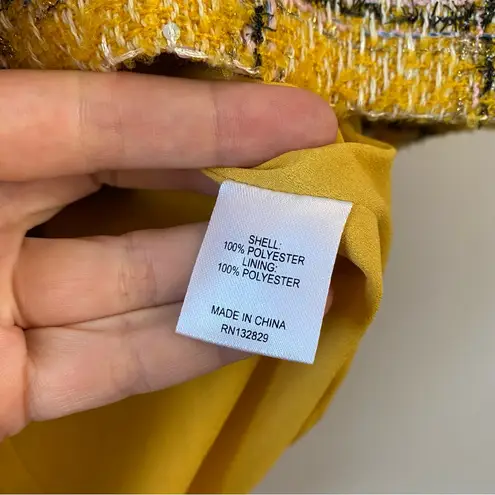 Assignment Revolve Cady Strapless Tweed Mini Dress Yellow‎ L Yellow Size L