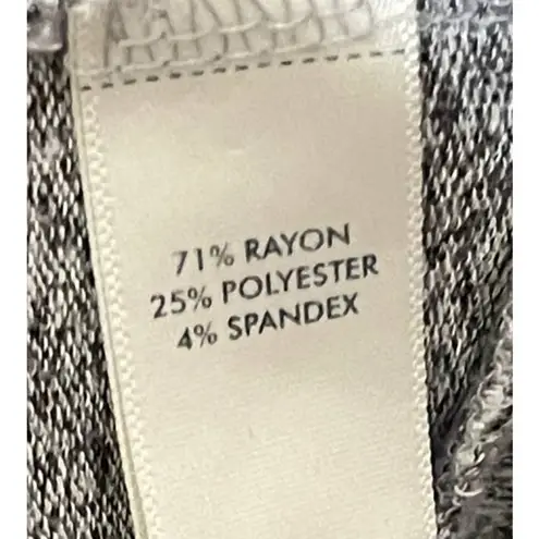 BKE Women's Sweater Top Slouchy Striped Cowlneck Long Sleeve Stretch Gray Medium