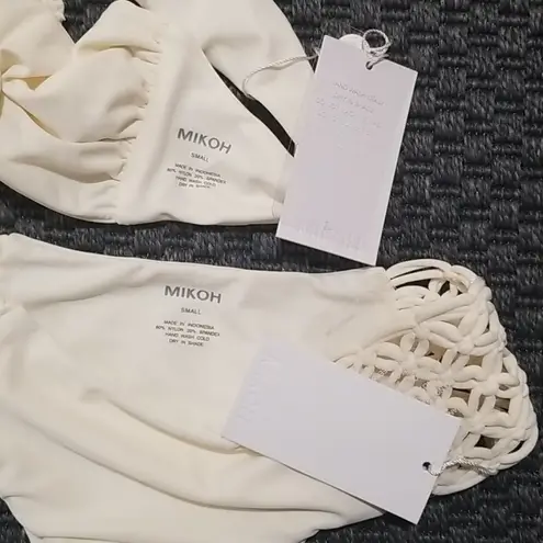 Mikoh 💕💕 Macrame Woven Bikini Set Bone Small NWT